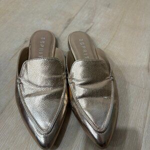 Esprit Backless Metallic Loafers